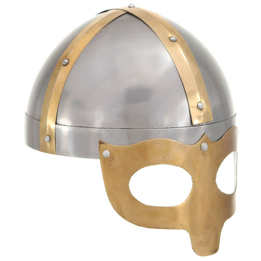 Vikinghelm replica LARP staal zilverkleurig is nu te koop bij PeponiXL, paradijselijk wonen!