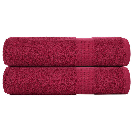 Douchehanddoeken FROGN 2 st 70x140 cm 360 g/m² bordeaux is nu te koop bij PeponiXL, paradijselijk wonen!