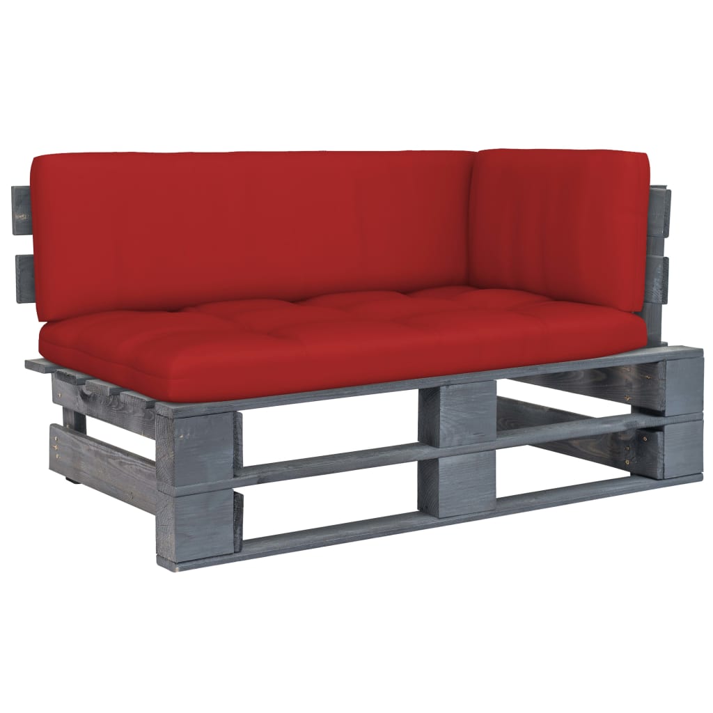 Tuinhoekbank pallet geïmpregneerd grenenhout grijs is nu te koop bij PeponiXL, paradijselijk wonen!