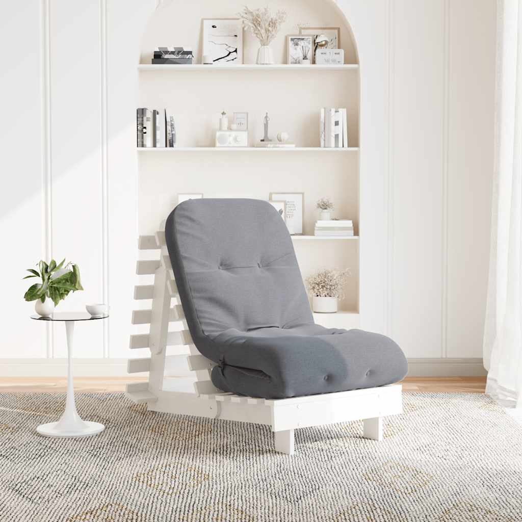 Futon slaapbank met matras 60x206x11 cm massief grenenhout wit is nu te koop bij PeponiXL, paradijselijk wonen!
