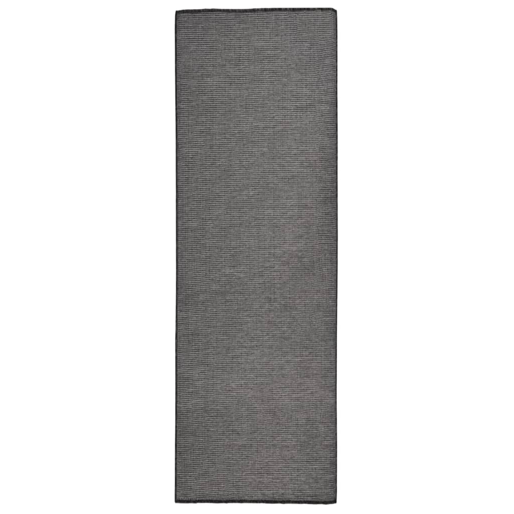 Buitenkleed platgeweven 80x250 cm grijs is nu te koop bij PeponiXL, paradijselijk wonen!