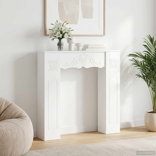 Haardomlijsting Hoogglans Wit 102 x 20 x 102 cm Bewerkt hout is nu te koop bij PeponiXL, paradijselijk wonen!