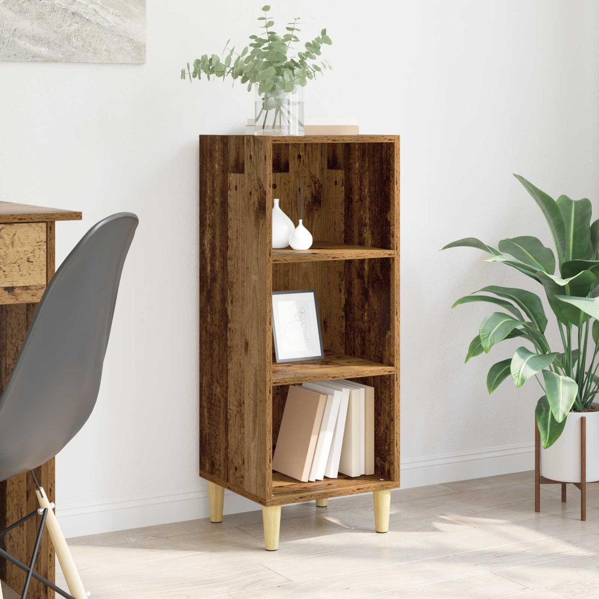 Dressoir Oudhout 34,5 x 32,5 x 90 cm Bewerkt hout is nu te koop bij PeponiXL, paradijselijk wonen!