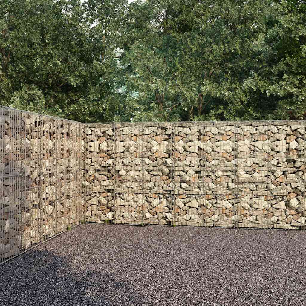 Schanskorfmuur met deksels 600x30x200 cm gegalvaniseerd staal is nu te koop bij PeponiXL, paradijselijk wonen!