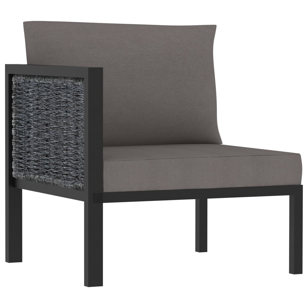 Hoekbank sectioneel met rechterarmleuning poly rattan antraciet is nu te koop bij PeponiXL, paradijselijk wonen!