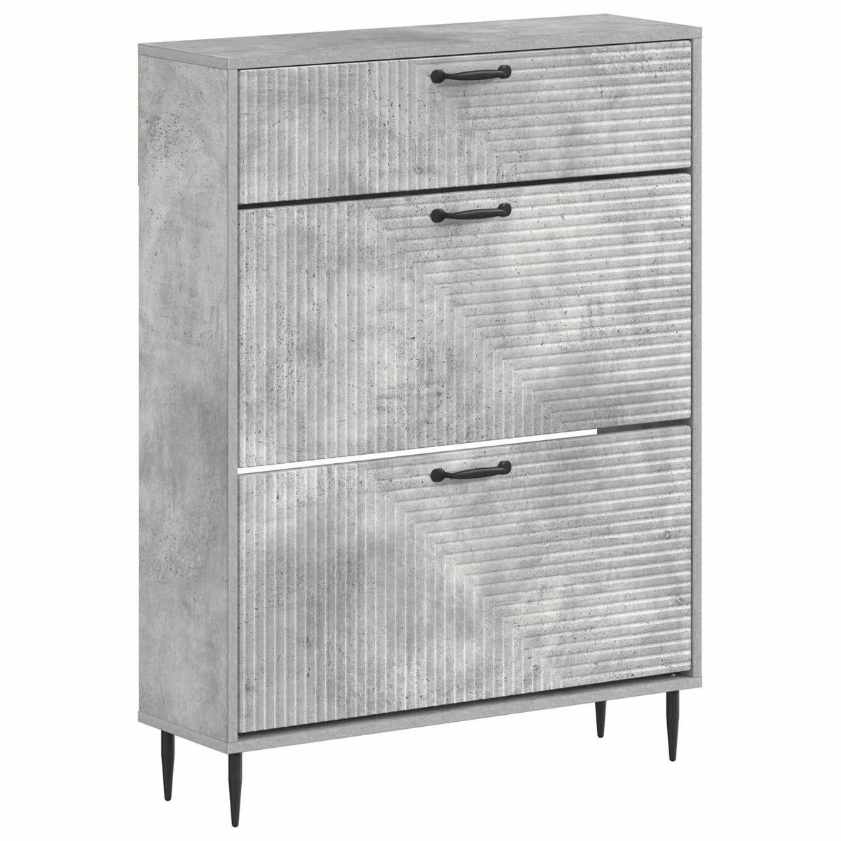 Schoenenkast HAARLEM 78 x 24 x 103 cm Bewerkt hout Betongrijs is nu te koop bij PeponiXL, paradijselijk wonen!