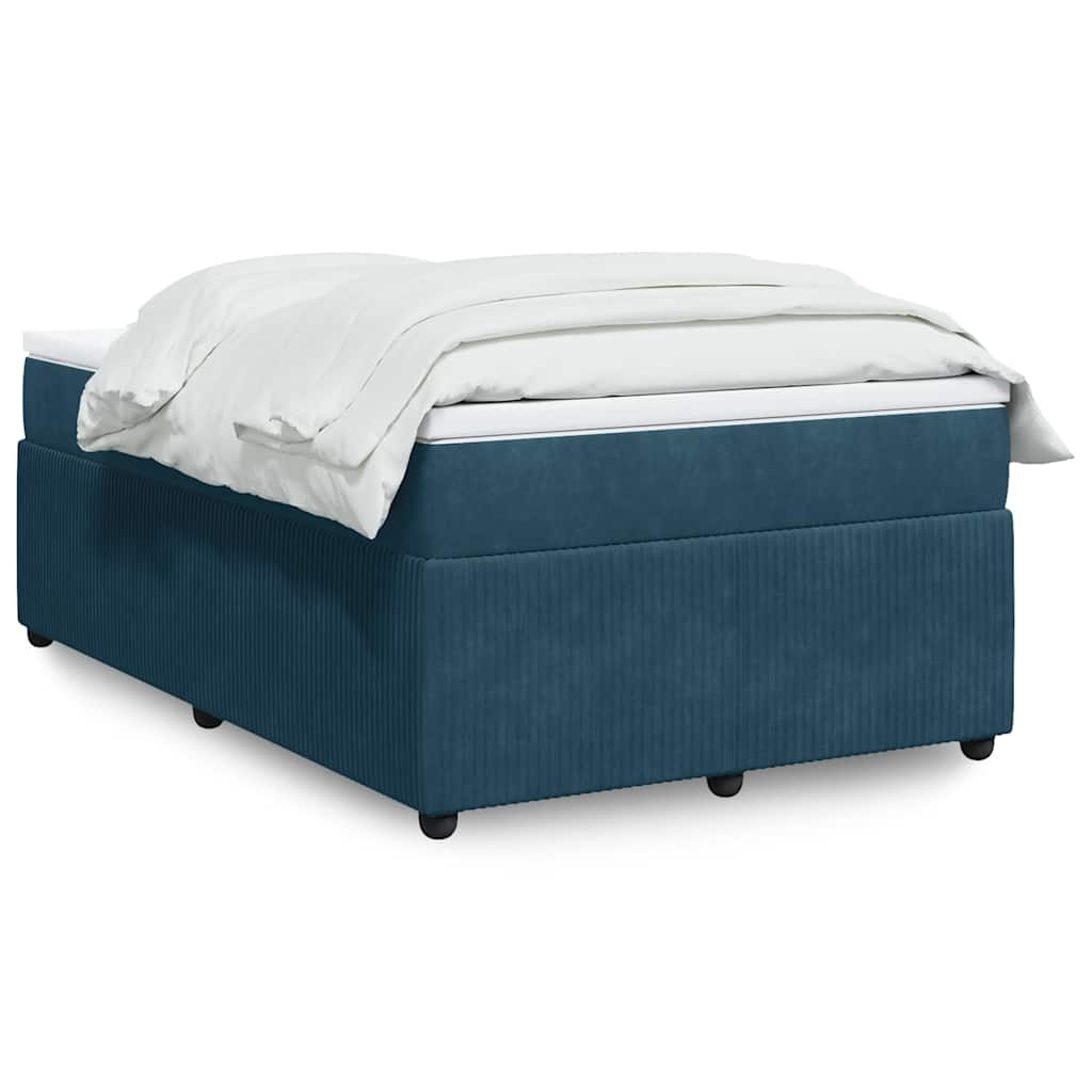 Boxspring met matras fluweel donkerblauw 120x200 cm is nu te koop bij PeponiXL, paradijselijk wonen!