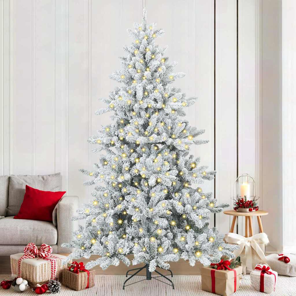 Kunstmatige Inklapbare Kerstboom Wit 210 cm PVC en staal is nu te koop bij PeponiXL, paradijselijk wonen!