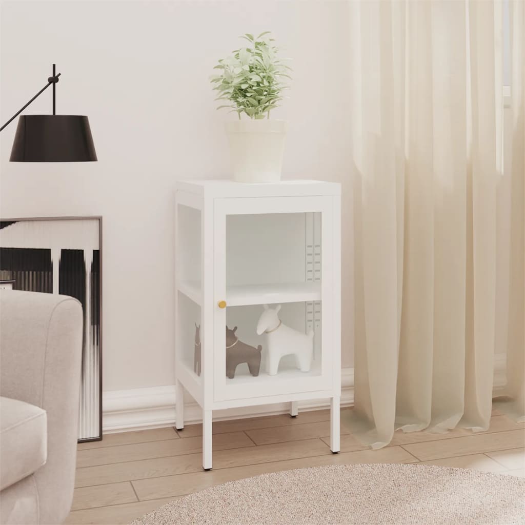 Dressoir 38x35x70 cm metaal en glas is nu te koop bij PeponiXL, paradijselijk wonen!