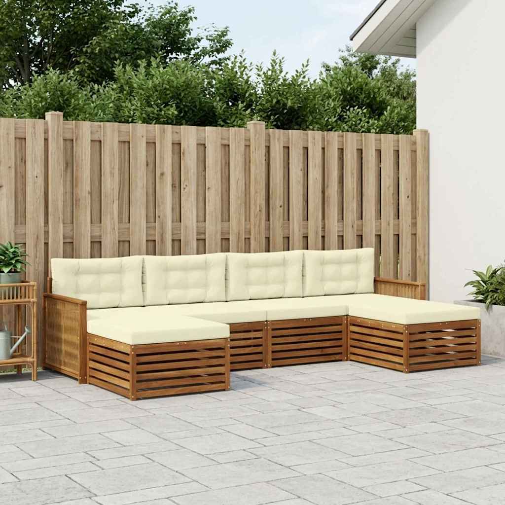 Sofa-Sets met kussen 6 pcs Massief Acaciahout is nu te koop bij PeponiXL, paradijselijk wonen!