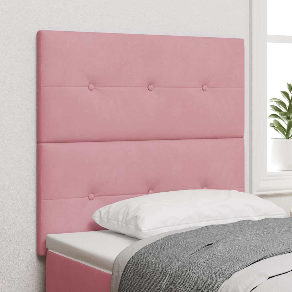 Hoofdbord Roze 100 cm Fluweel is nu te koop bij PeponiXL, paradijselijk wonen!