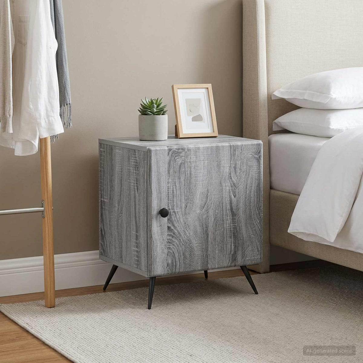 Nachtkastje 2 pcs Grijs sonoma 43 x 34,5 x 50 cm Bewerkt hout is nu te koop bij PeponiXL, paradijselijk wonen!