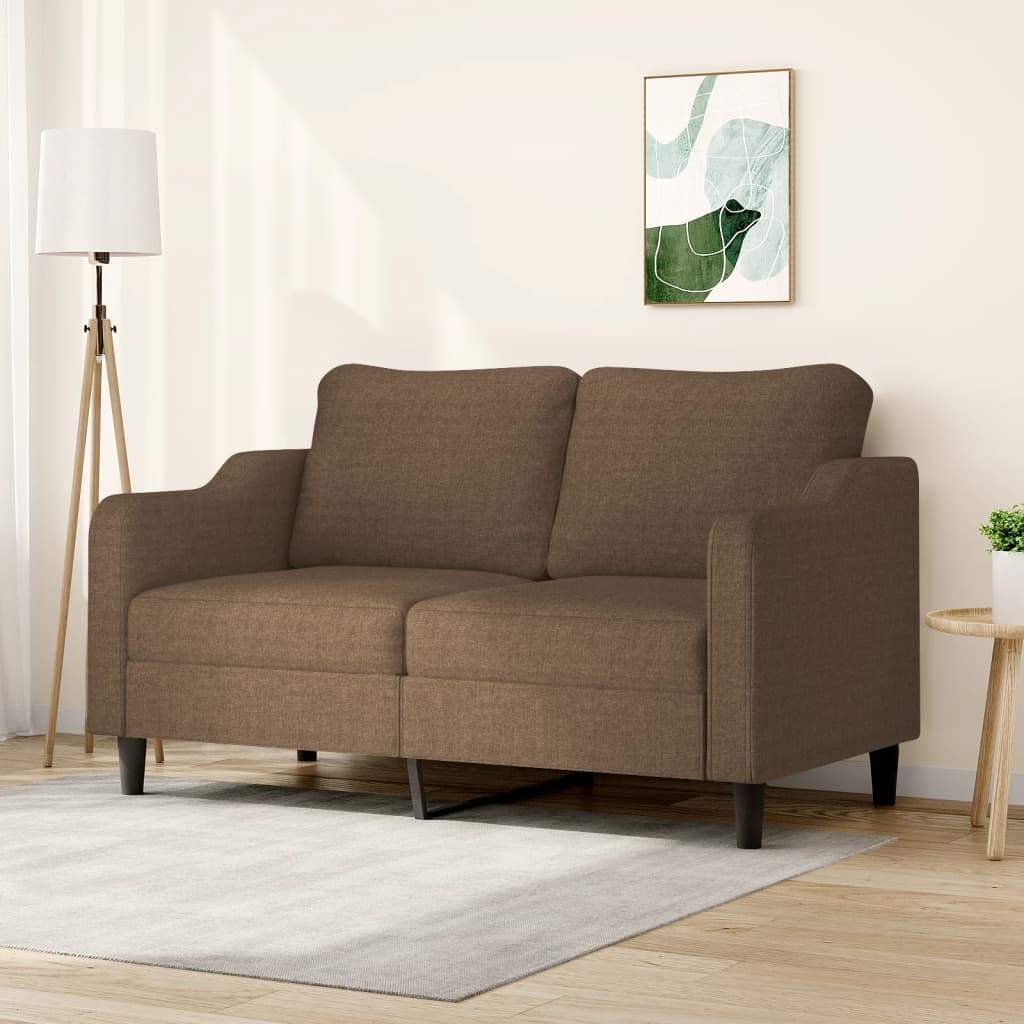 Tweezitsbank 140 cm stof bruin is nu te koop bij PeponiXL, paradijselijk wonen!