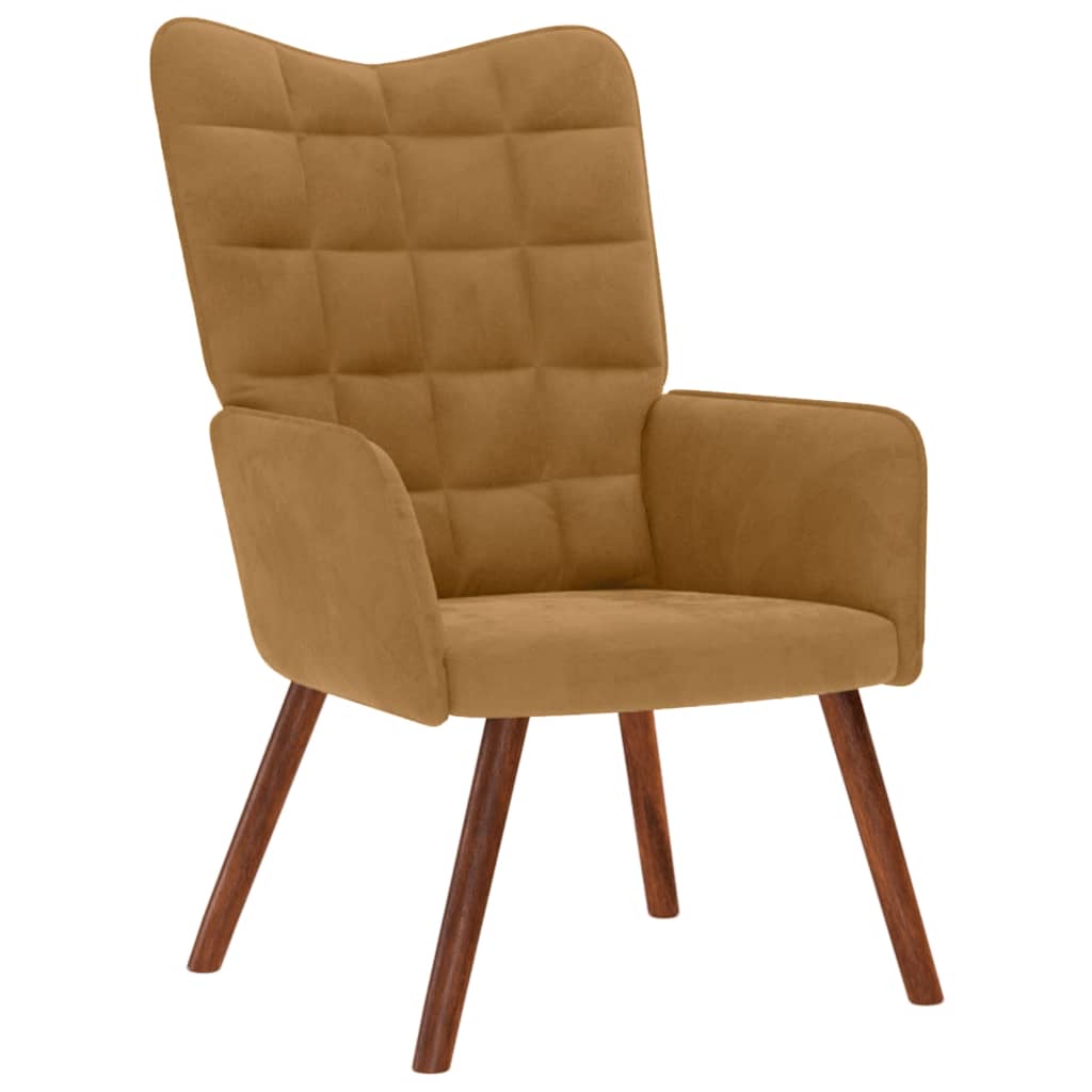 Relaxstoel fluweel bruin is nu te koop bij PeponiXL, paradijselijk wonen!