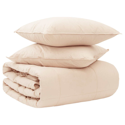 Dekbedset 2 st 135 x 220 cm Alle seizoenen Kapokvezel Beige is nu te koop bij PeponiXL, paradijselijk wonen!