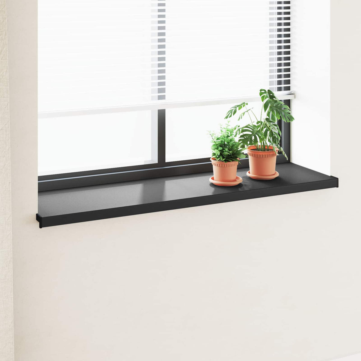 Raamsokkel Zwart met houten nerf 120 x 40 x 4,5 cm PVC is nu te koop bij PeponiXL, paradijselijk wonen!