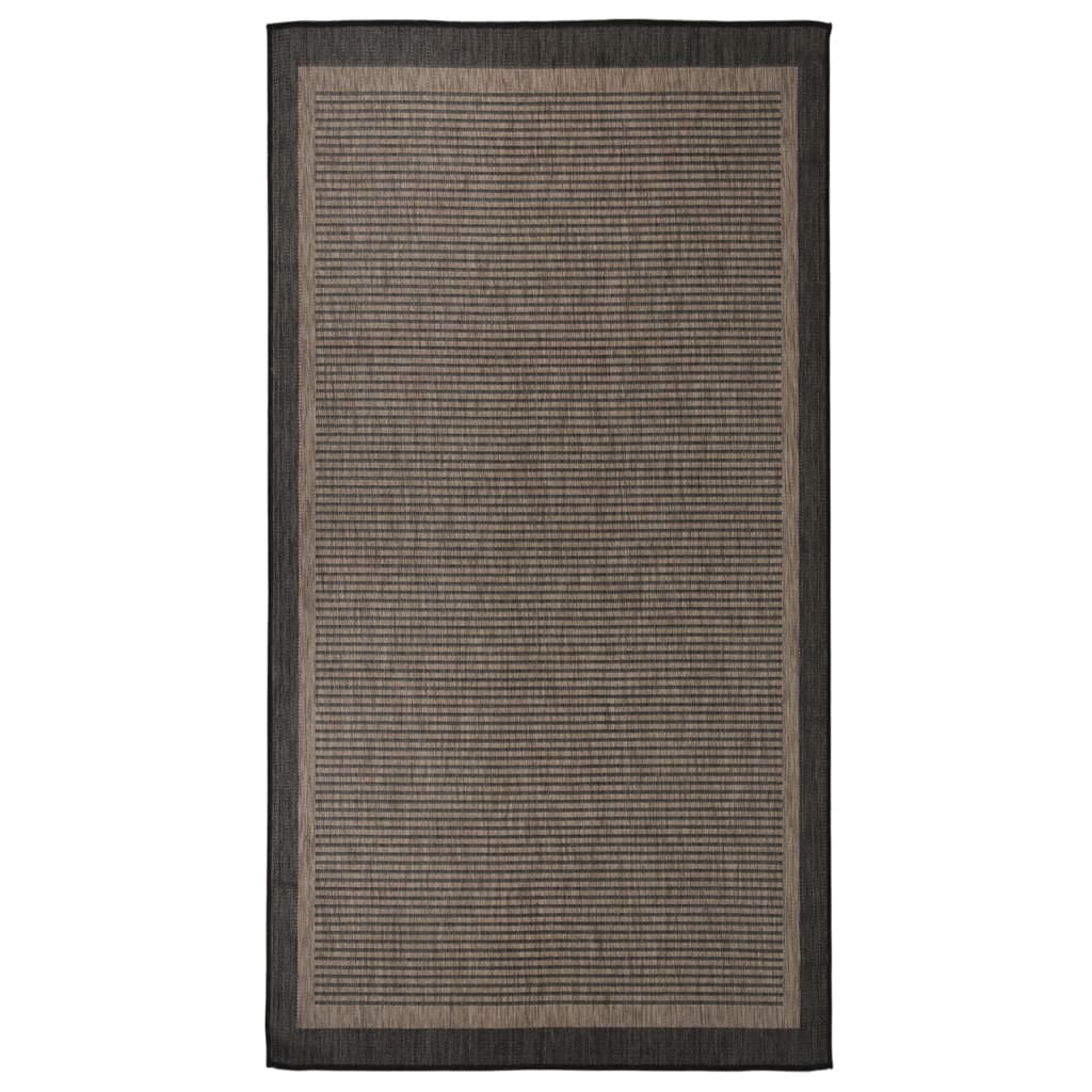 Buitenkleed platgeweven 80x150 cm donkerbruin is nu te koop bij PeponiXL, paradijselijk wonen!