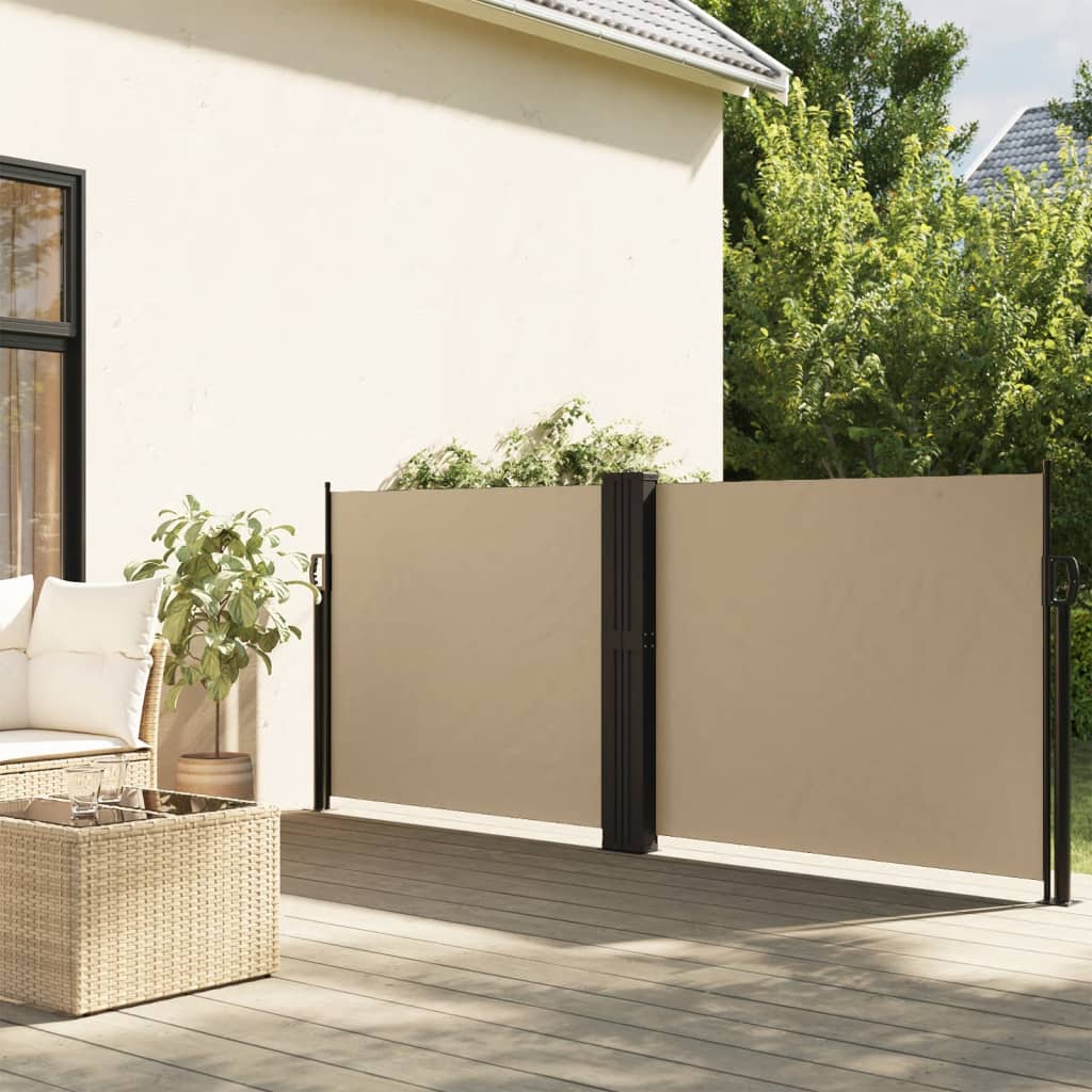 Windscherm uittrekbaar 140x600 cm beige is nu te koop bij PeponiXL, paradijselijk wonen!