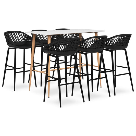7-delige Barset wit en zwart is nu te koop bij PeponiXL, paradijselijk wonen!