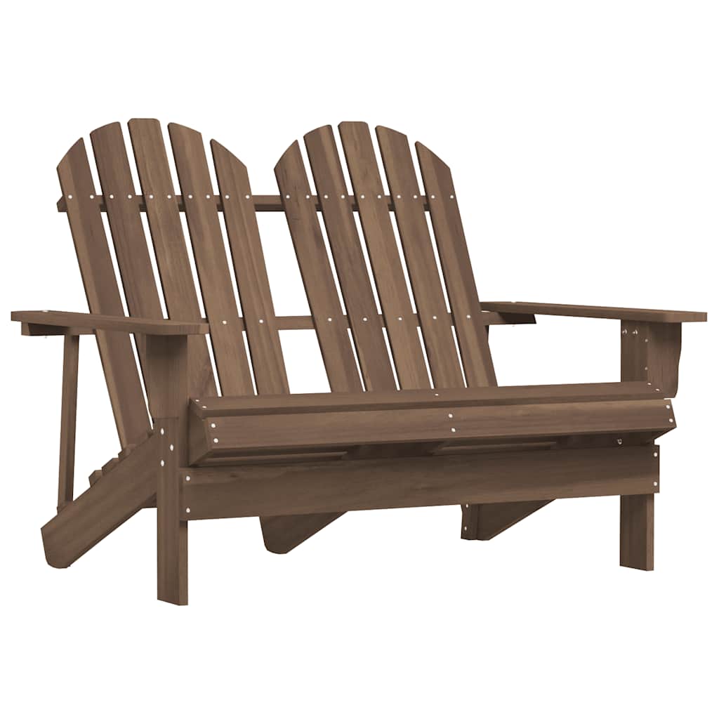 Tuinstoel 2-zits Adirondack massief vurenhout bruin is nu te koop bij PeponiXL, paradijselijk wonen!