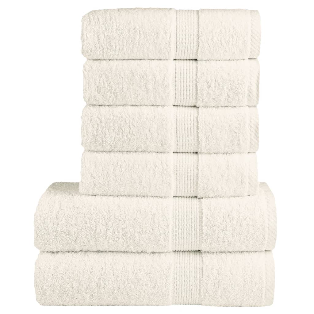 6-delige Handdoekenset SOLUND 600 g/m² crèmekleurig is nu te koop bij PeponiXL, paradijselijk wonen!
