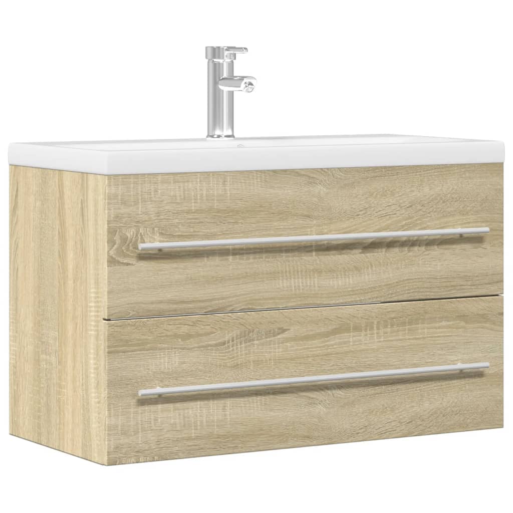 Wastafelkast 80x38,5x48 cm bewerkt hout oud houtkleurig is nu te koop bij PeponiXL, paradijselijk wonen!