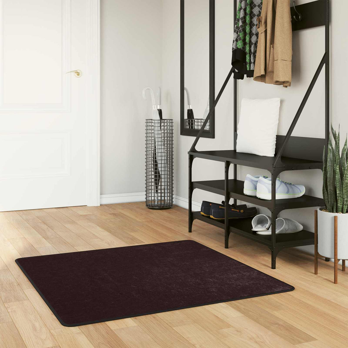 Vloerkleedloper MARSA Antraciet 100 x 100 cm Polyester en PVC is nu te koop bij PeponiXL, paradijselijk wonen!