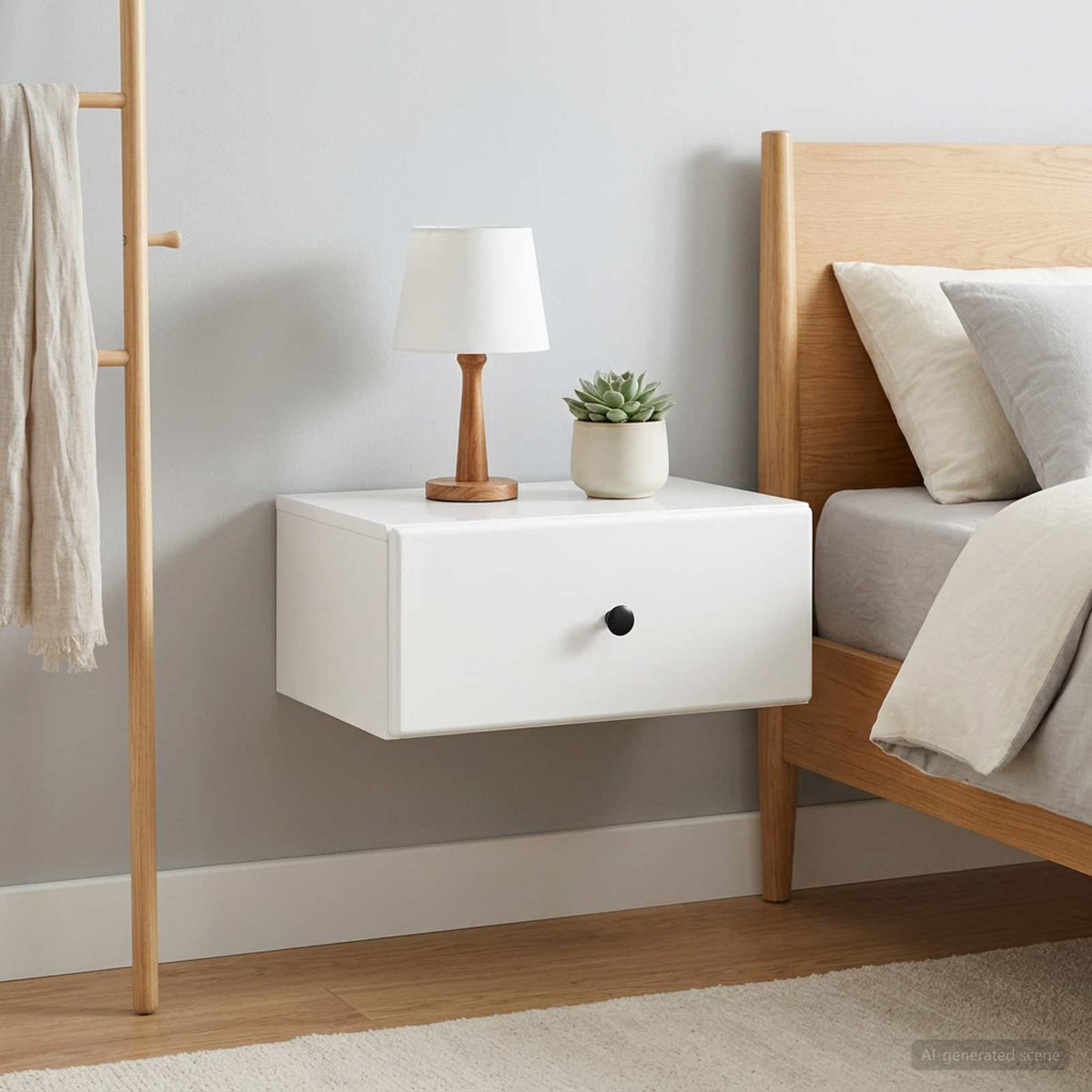 Wandbeugel Bedkast 2 pcs Hoogglans Wit 49 x 34,5 x 20 cm is nu te koop bij PeponiXL, paradijselijk wonen!
