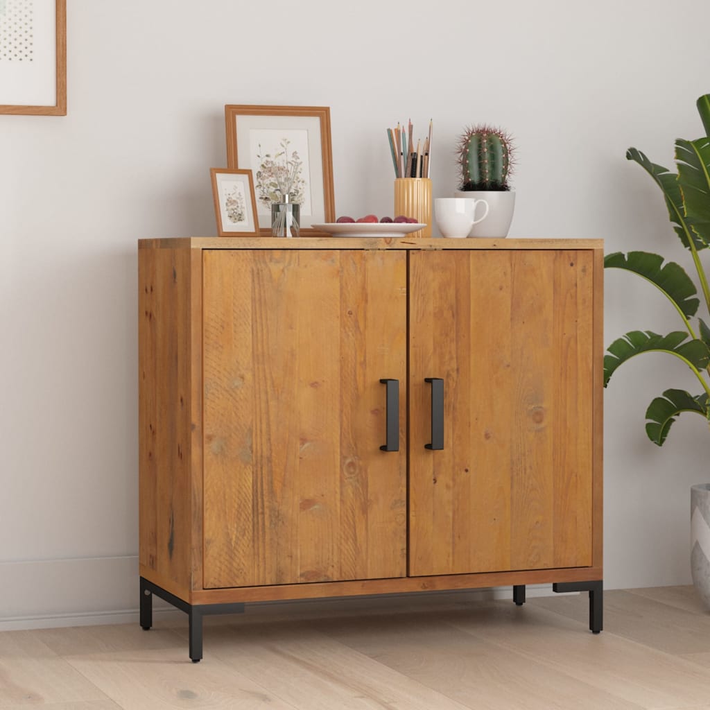 Dressoir 75x35x70 cm massief grenenhout bruin is nu te koop bij PeponiXL, paradijselijk wonen!