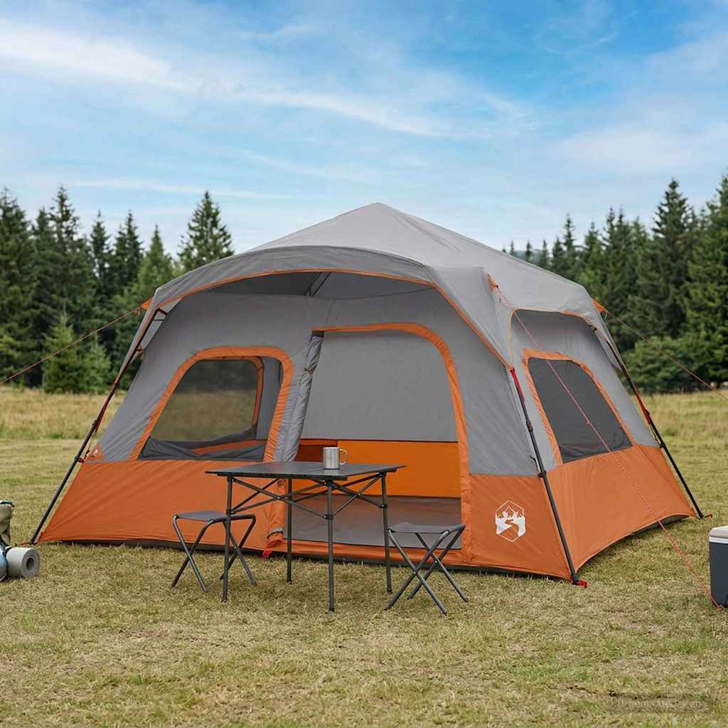 Directe Tent Grijs en Oranje 340 x 280 x 190 cm is nu te koop bij PeponiXL, paradijselijk wonen!