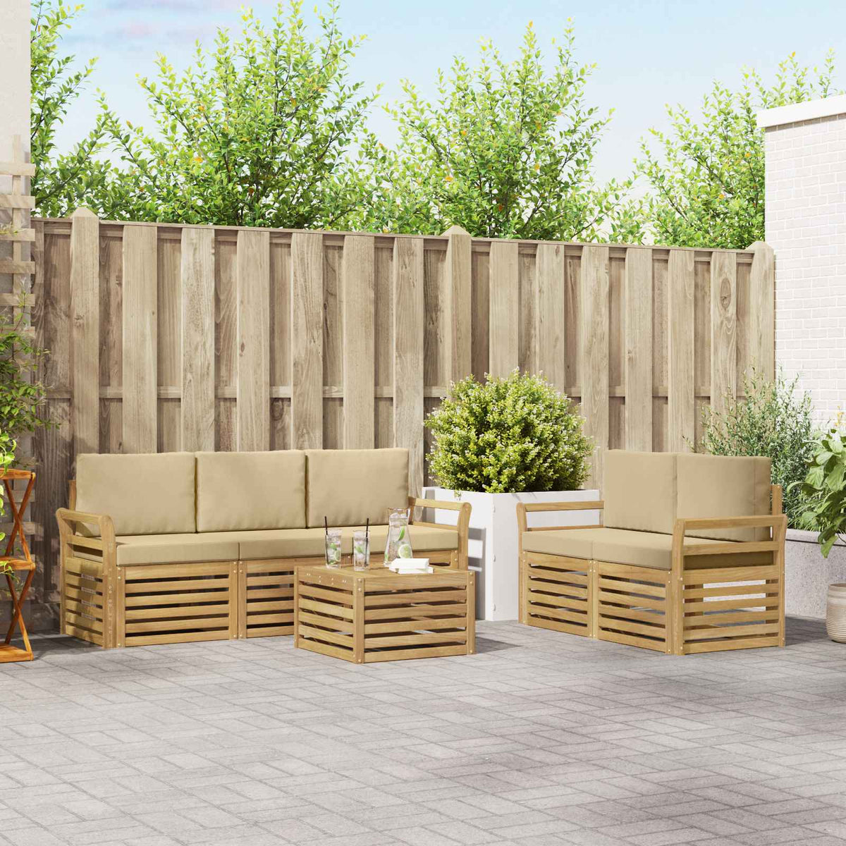 Sofa-Sets Massief Acaciahout is nu te koop bij PeponiXL, paradijselijk wonen!