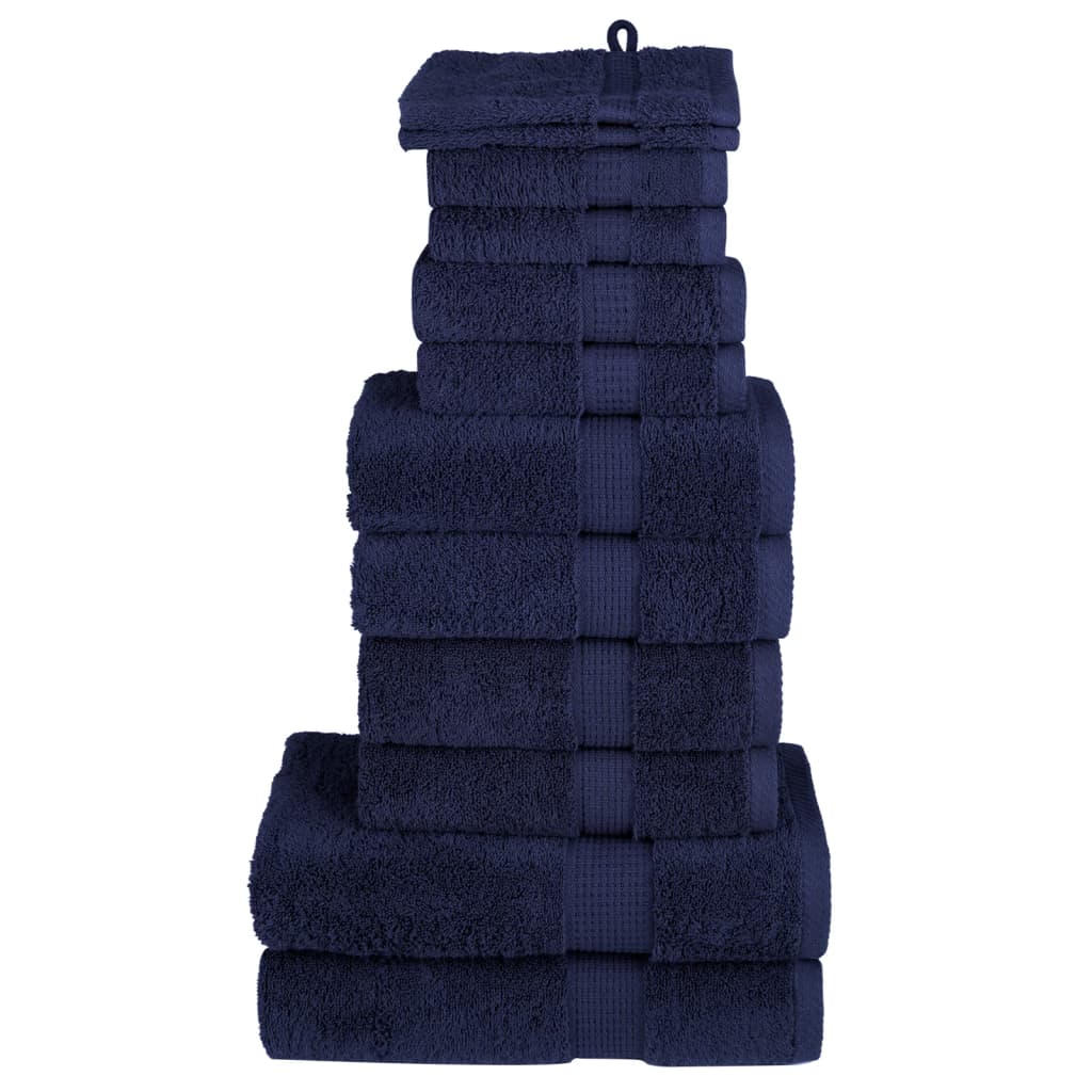 12-delige Handdoekenset SOLUND 600 g/m² marineblauw is nu te koop bij PeponiXL, paradijselijk wonen!