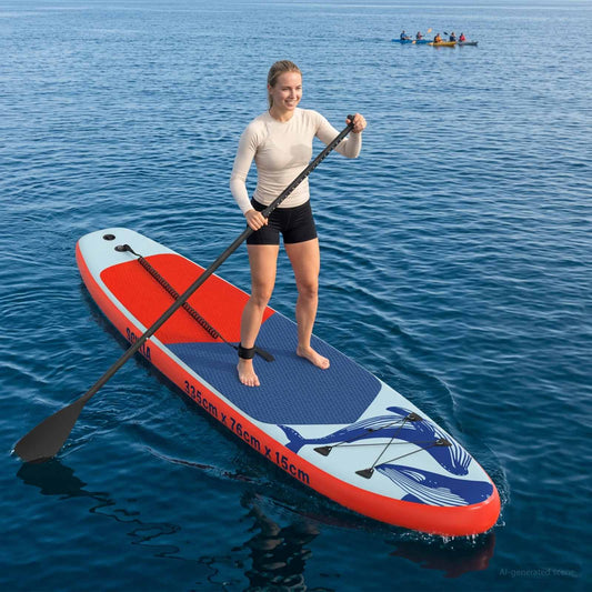 Opblaasbare Stand Up Paddle Board SCYLLA 335 x 76 x 15 cm Blauw is nu te koop bij PeponiXL, paradijselijk wonen!