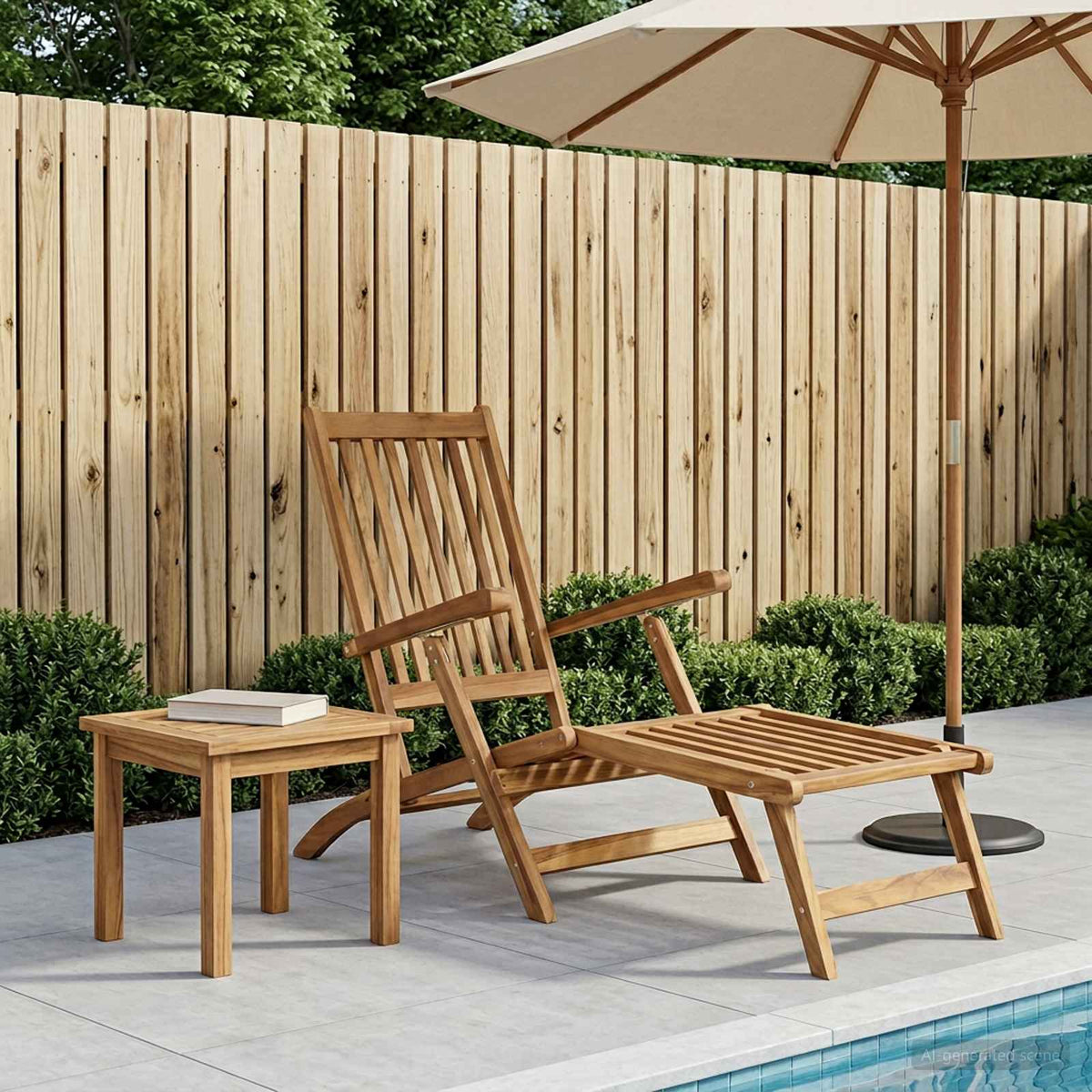 Vouwdeckstoel Naturel Massief Teakhout is nu te koop bij PeponiXL, paradijselijk wonen!