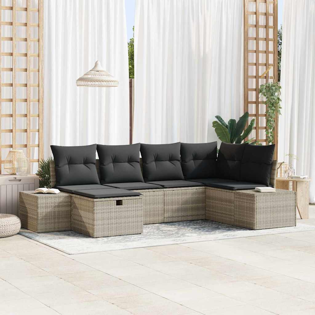 Bankstel 7 st poly rattan is nu te koop bij PeponiXL, paradijselijk wonen!