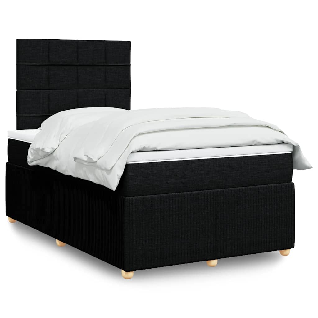 Boxspring met matras stof zwart 120x200 cm is nu te koop bij PeponiXL, paradijselijk wonen!