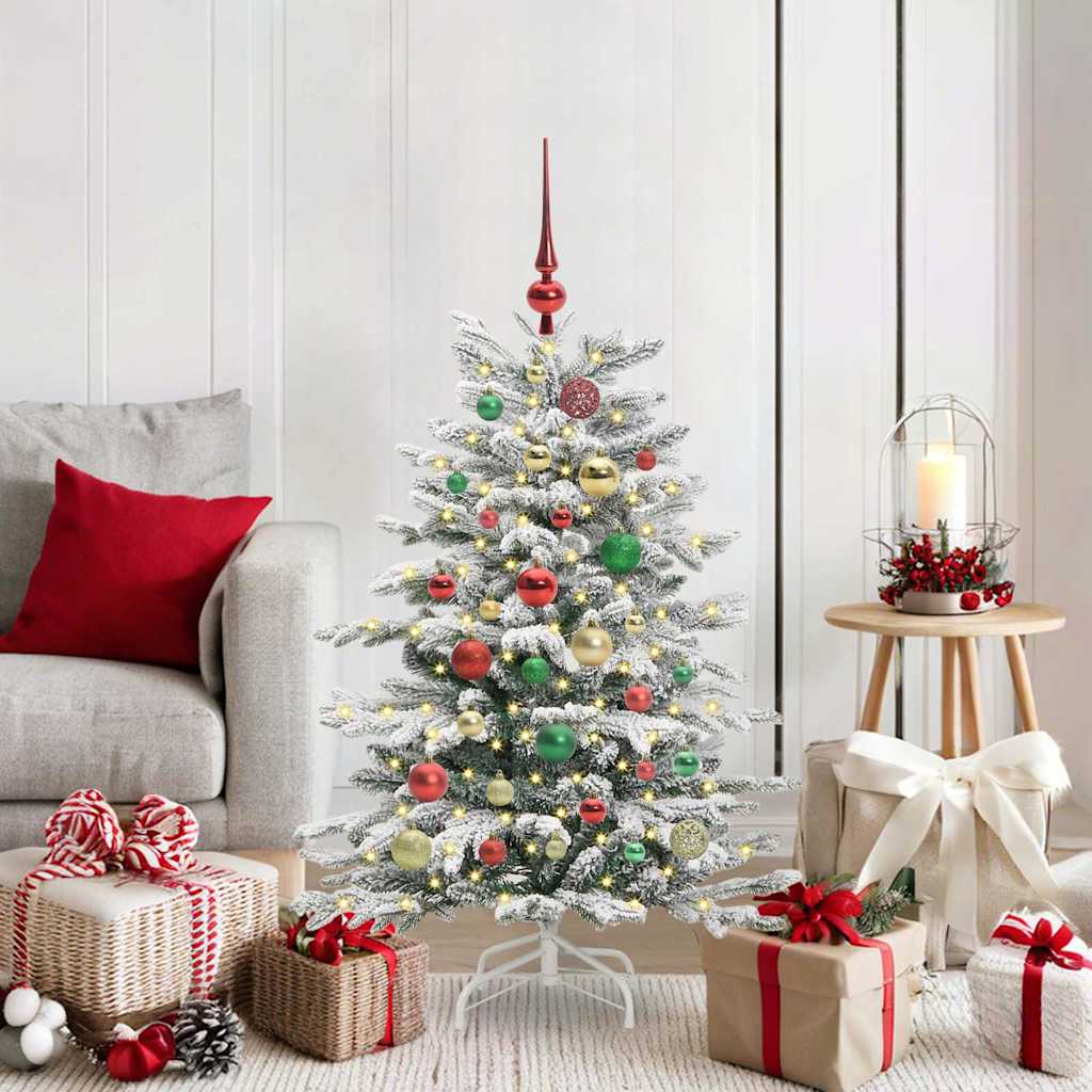 Kunstmatige Inklapbare Kerstboom Wit 120 cm PE en PVC is nu te koop bij PeponiXL, paradijselijk wonen!