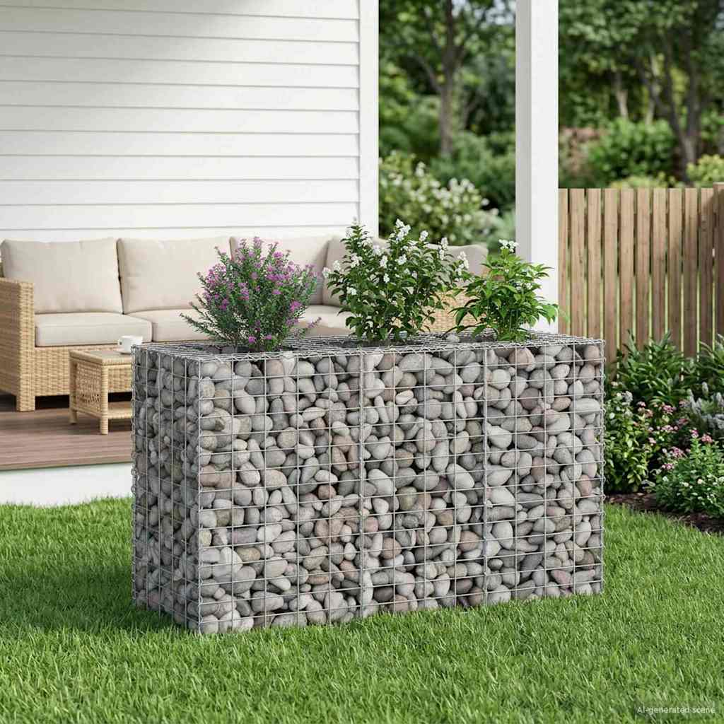Gabion Verhoogd Bed Zilver is nu te koop bij PeponiXL, paradijselijk wonen!