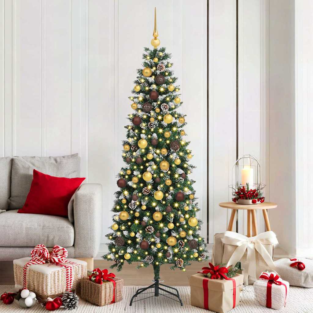 Kunstkerstboom met 300 LED Groen 180 cm PVC en Plastic en Staal is nu te koop bij PeponiXL, paradijselijk wonen!