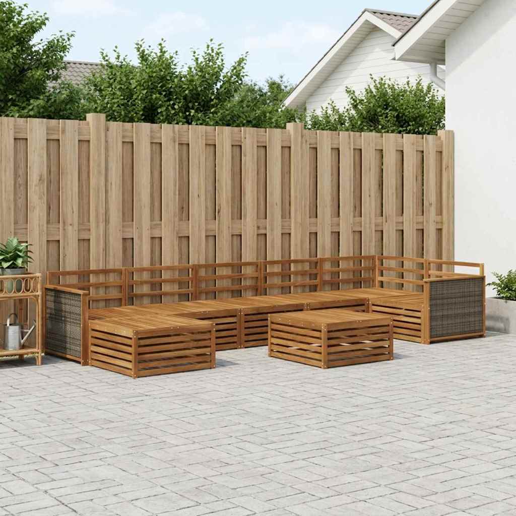Buiten bankenset 8 pcs Naturel is nu te koop bij PeponiXL, paradijselijk wonen!