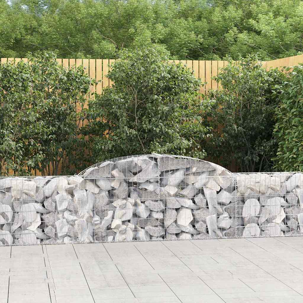 Schanskorven 13 st gewelfd 300x30x60/80 cm gegalvaniseerd ijzer is nu te koop bij PeponiXL, paradijselijk wonen!
