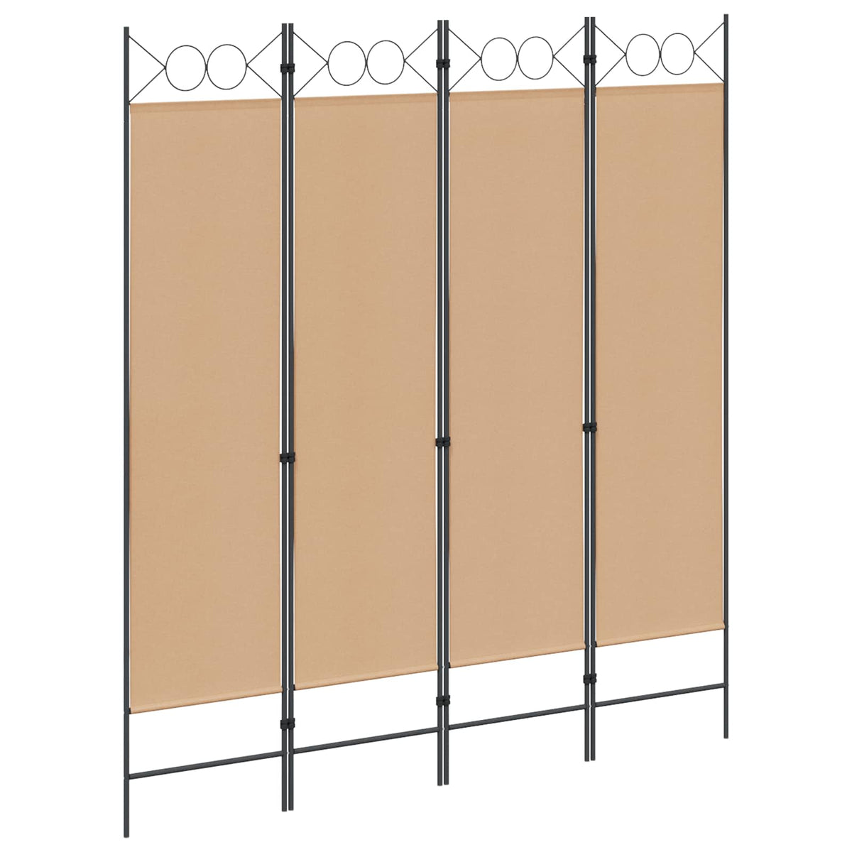 4-panelen roomdivider Beige 160 x 180 cm Stof is nu te koop bij PeponiXL, paradijselijk wonen!