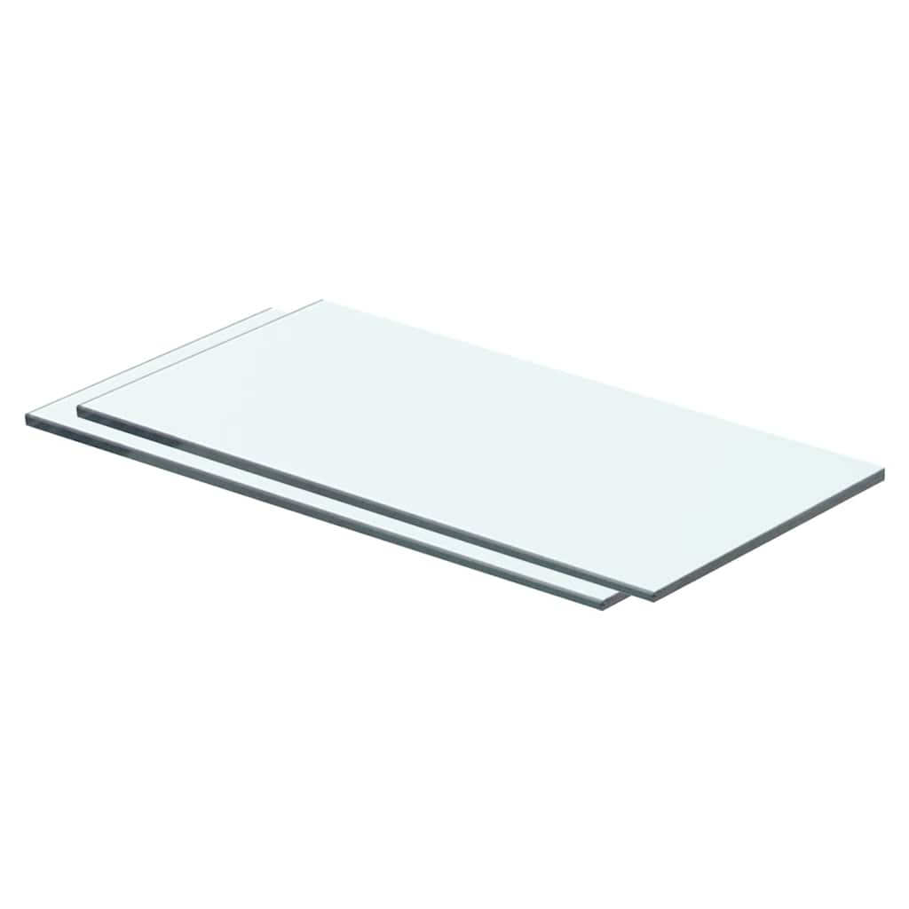 Schappen 2 st 40x15 cm glas transparant is nu te koop bij PeponiXL, paradijselijk wonen!