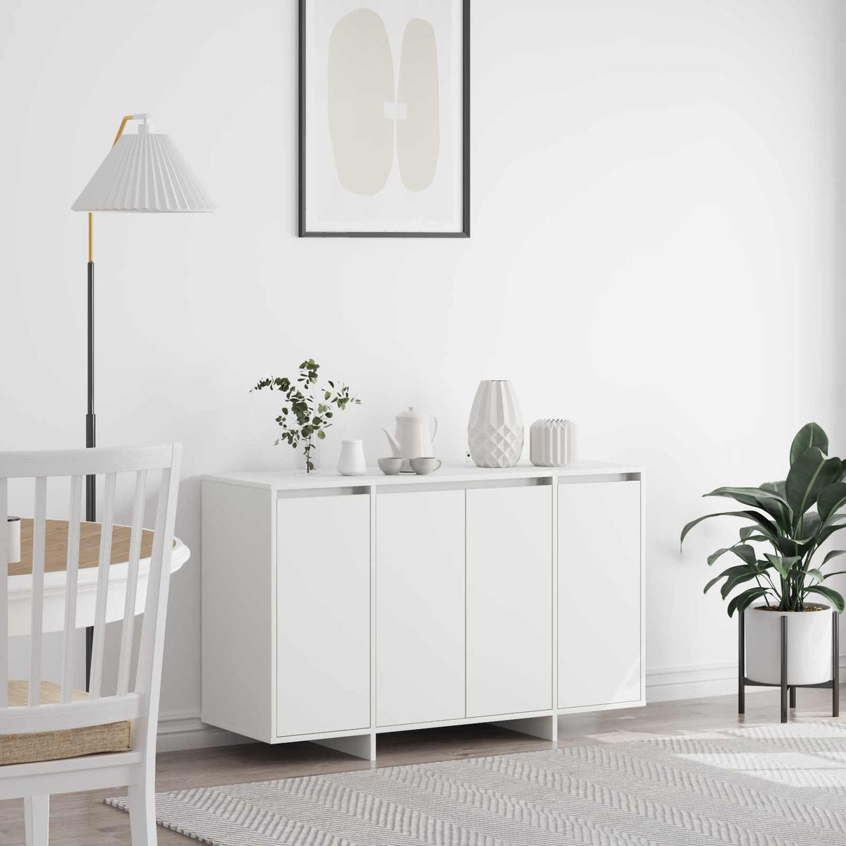 Dressoir Wit 120 x 41 x 75 cm Bewerkt hout is nu te koop bij PeponiXL, paradijselijk wonen!