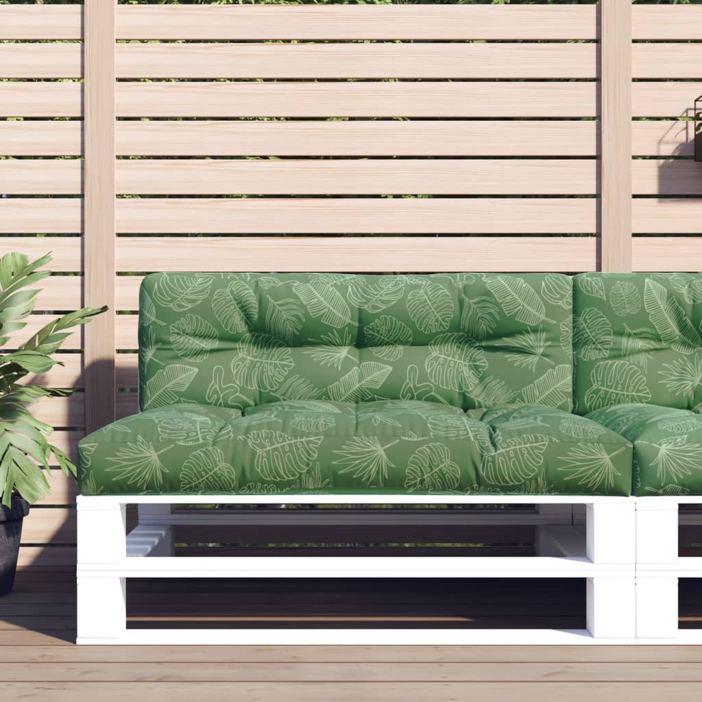 Palletkussen 120x40x12 cm stof bladpatroon is nu te koop bij PeponiXL, paradijselijk wonen!