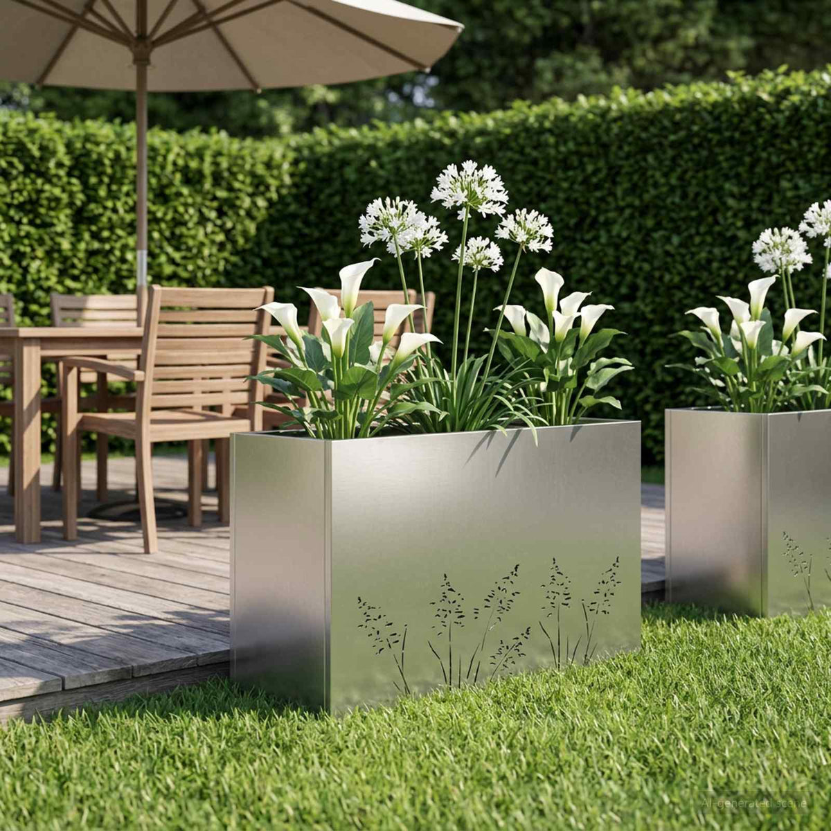 Plantenbak zilver 80 x 20 x 49 cm Gegalvaniseerd staal is nu te koop bij PeponiXL, paradijselijk wonen!