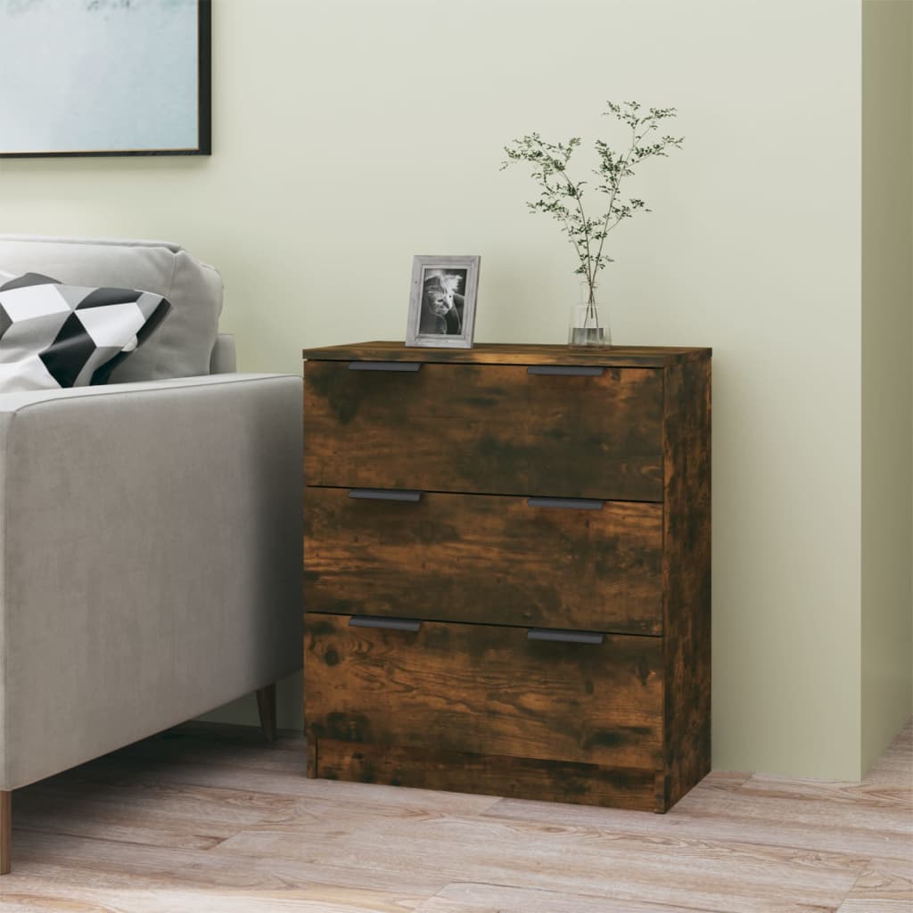 Dressoir 60x30x70 cm bewerkt hout gerookt eikenkleurig is nu te koop bij PeponiXL, paradijselijk wonen!