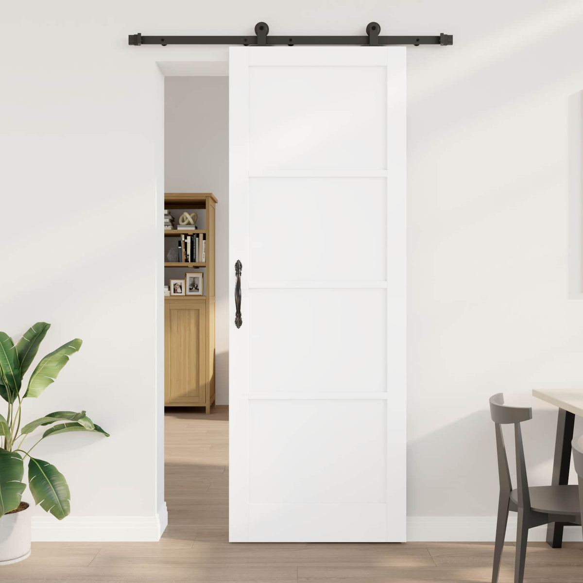Schuifdeur ORKDAL Wit 83 x 232 cm Massief grenenhout is nu te koop bij PeponiXL, paradijselijk wonen!