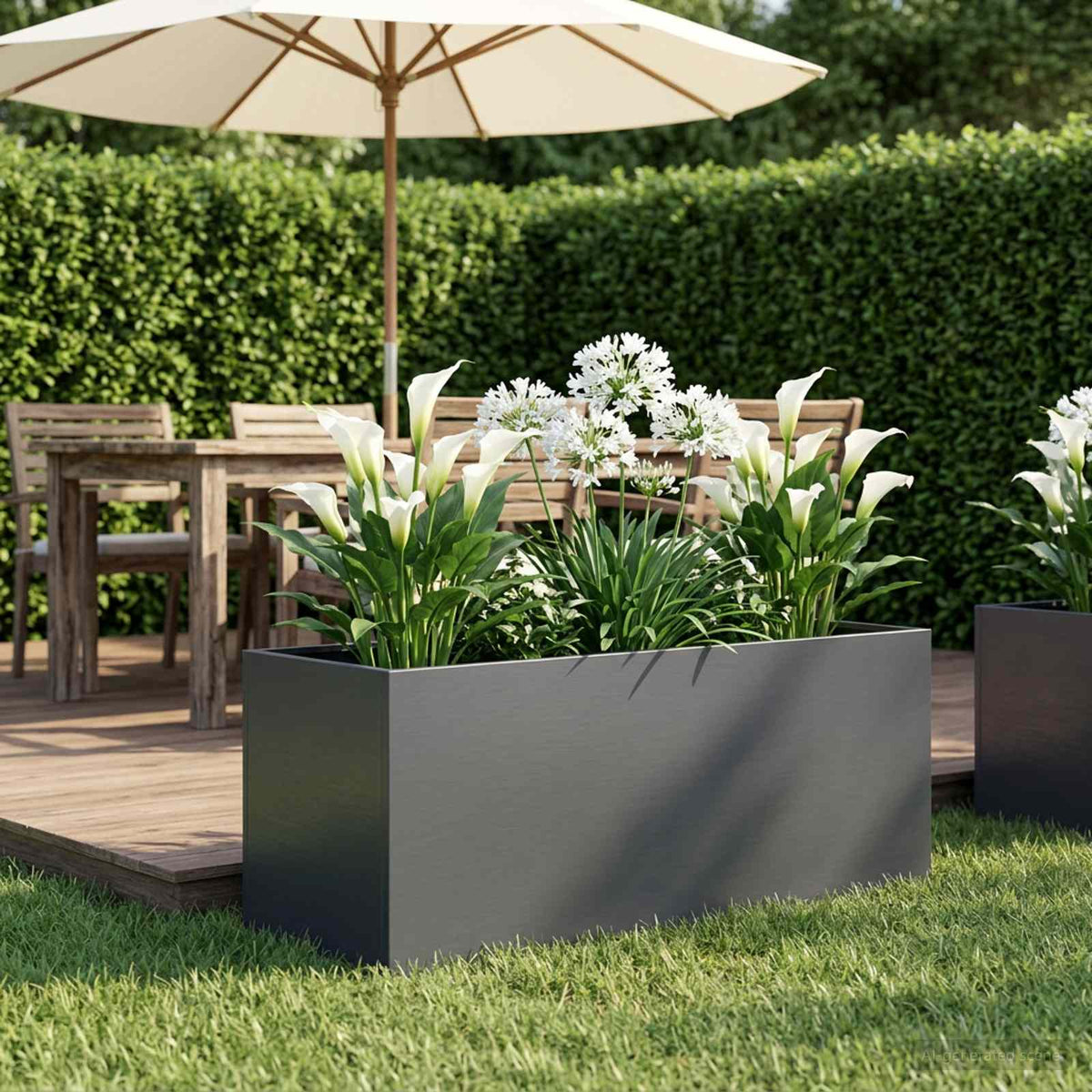 Plantenbak Antraciet 80 x 40 x 40 cm Koudgewalst staal is nu te koop bij PeponiXL, paradijselijk wonen!