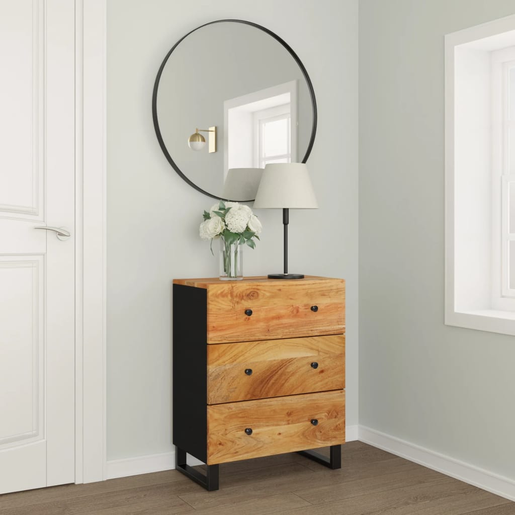 Dressoir 60x33x75 cm massief acaciahout is nu te koop bij PeponiXL, paradijselijk wonen!